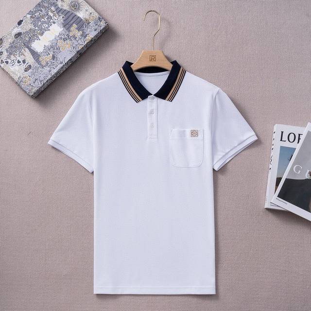 Loewe 25 Spring/Summer Fashion Short-sleeved Mercerized Pearl Cotton Polo Short-