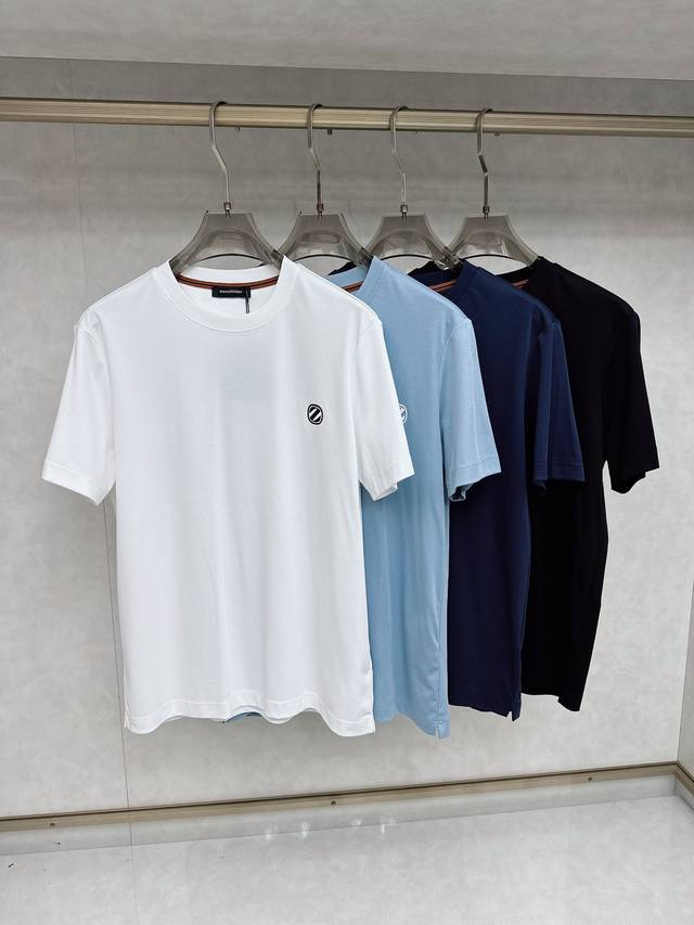 Zegna 2025Ss newest short-sleeved T-shirt for spring and summer, soft to the tou