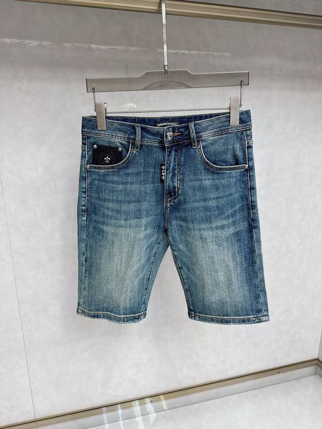 Chrome Hearts 25S new men's fashion casual denim shorts, high-end European origi