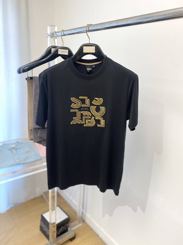 Boss, the latest short-sleeved T-shirt of 2025, handsome and fashionable, with e