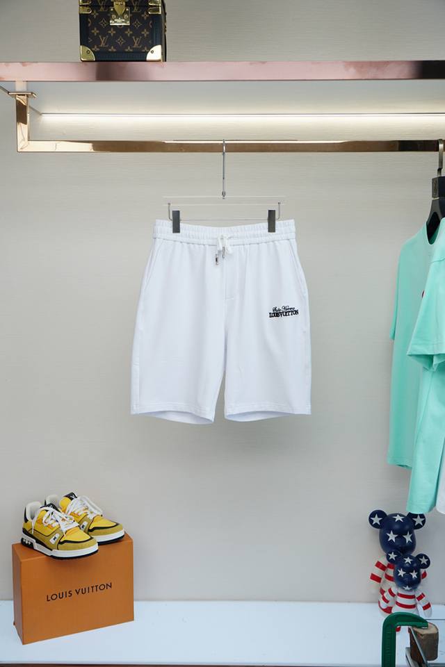2025 Spring/Summer New Collection Lv-Louis Vuitton men's jacquard shorts, exquis