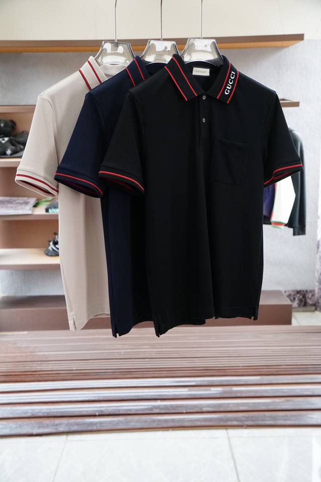Gucci counter synchronized 2025Ss summer new products, men's classic logo on the