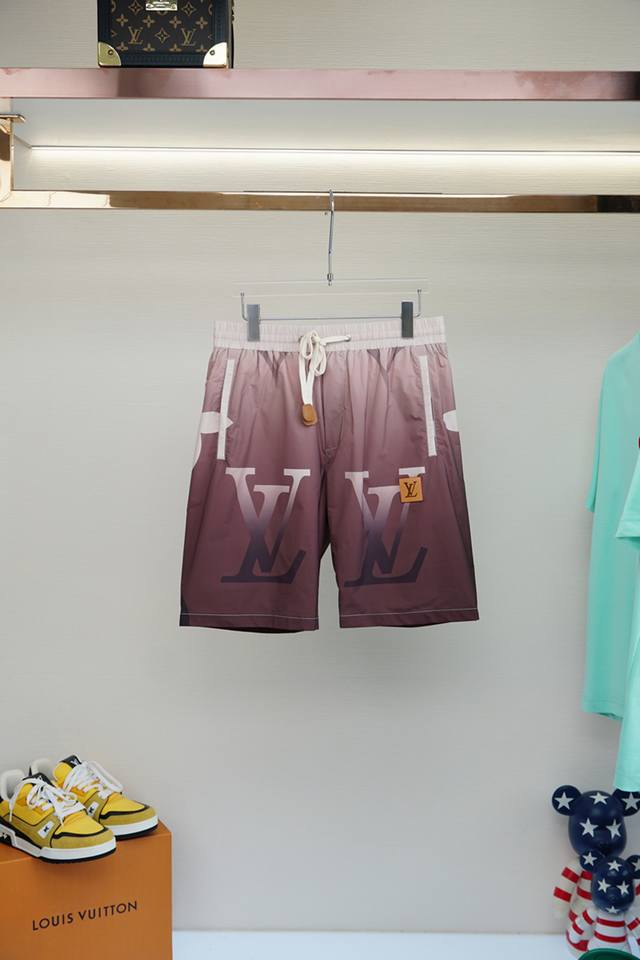 2025 Spring/Summer New Collection Lv-Louis Vuitton men's jacquard shorts, exquis