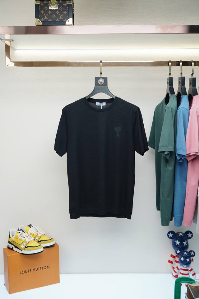 Ami 25Ss New summer short-sleeve counter synchronization, each piece is hand-pai