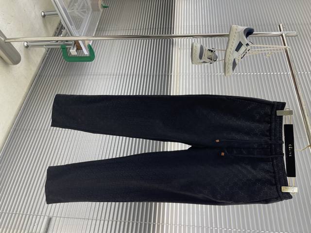 Gucc 25Ss new jacquard cotton canvas trousers These cotton canvas trousers incor