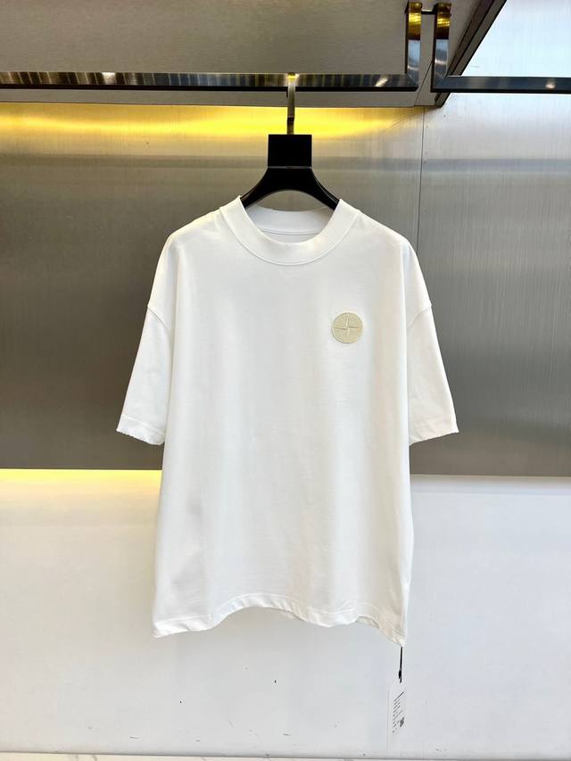 Stone Island, 2025 Spring and Summer new men's casual round neck short-sleeved T