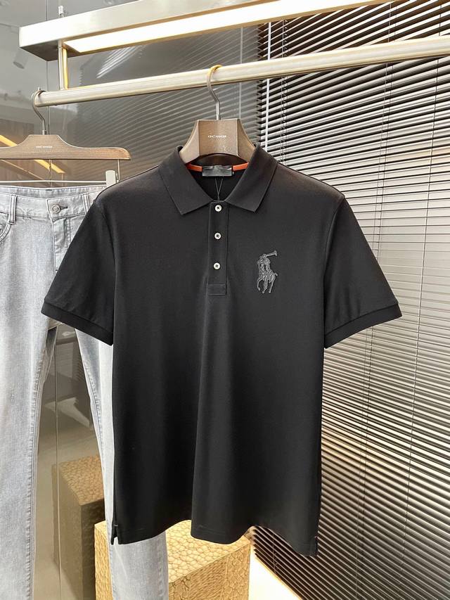 Ralph Lauren Polo 2025 latest short sleeve, made of the latest mulberry silk cot