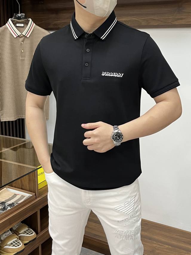 Burberry-2540Ss Summer new counter fashion hot lapel T-shirt, casual and fashion