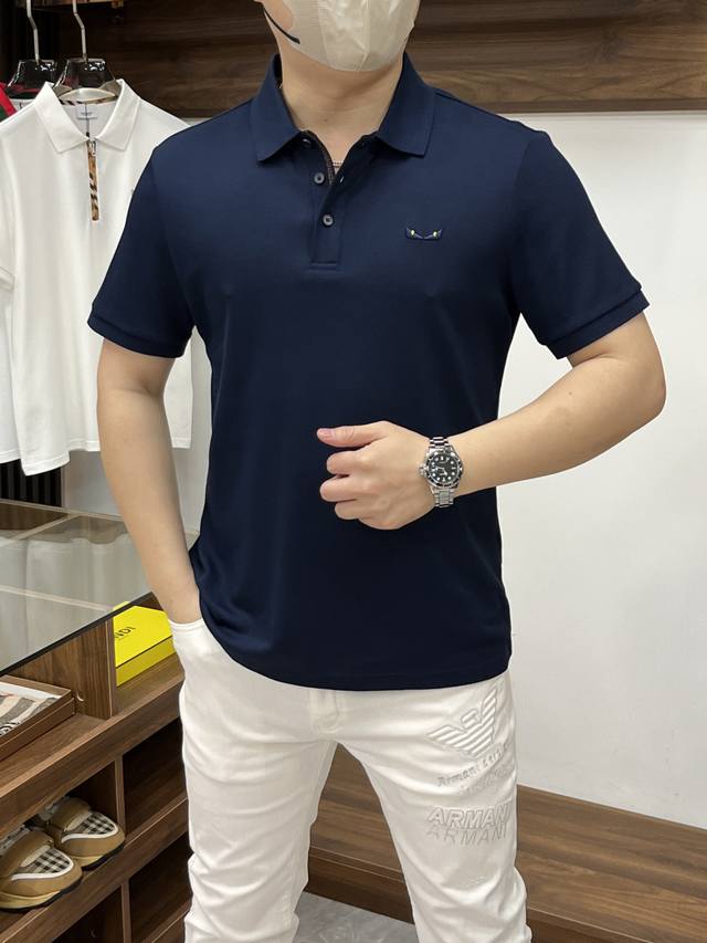 Fendi-2540Ss Summer new fashion hot lapel T-shirt, a must-have for casual and fa