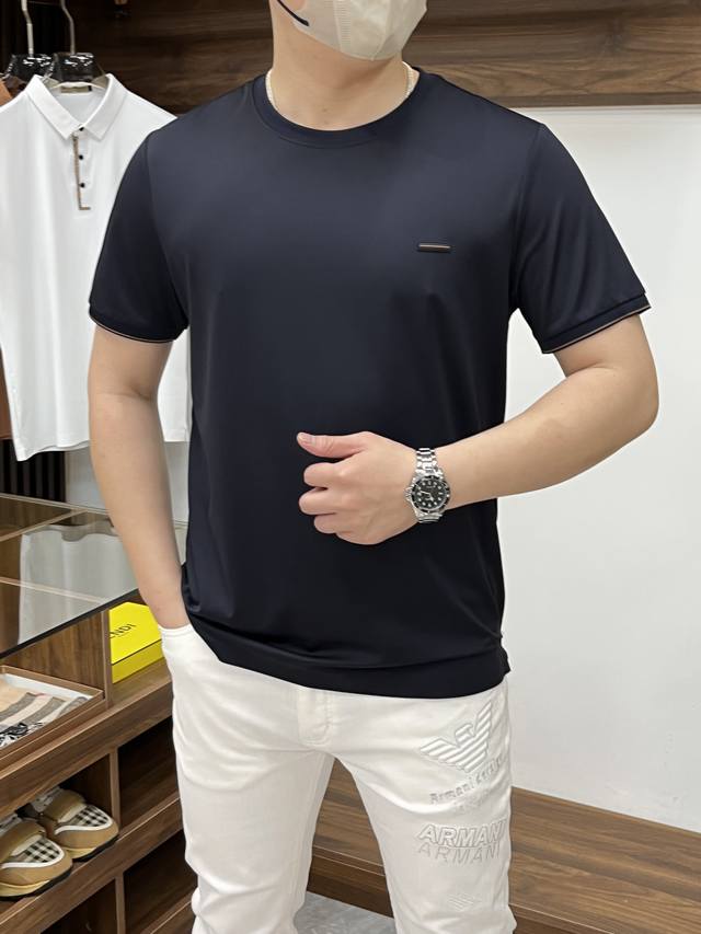 Zegna-2540Ss Summer new fashion hot-selling round neck T-shirt, casual and fashi