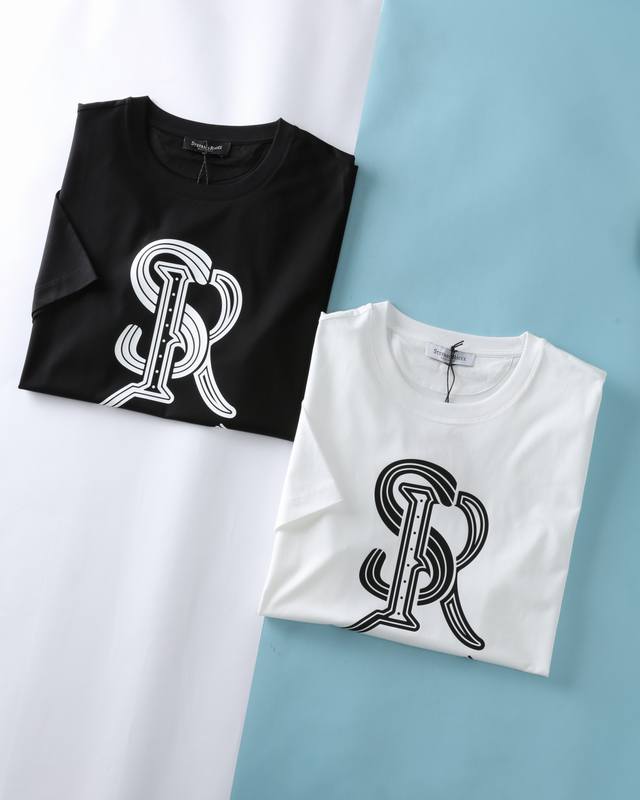 Stefano Ricci 25Ss new spring and summer high-count mercerized cotton round neck