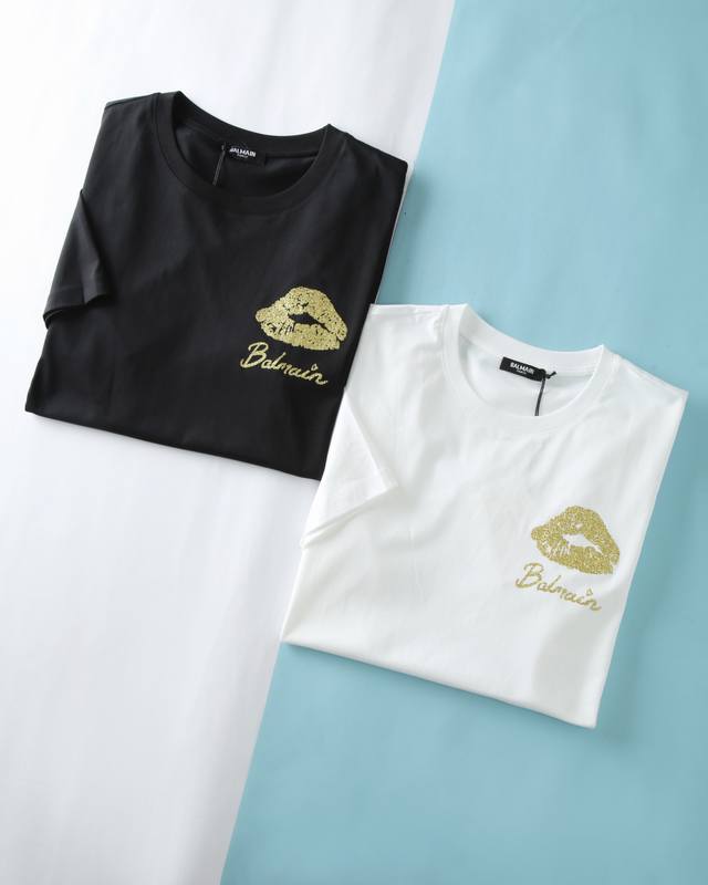 Bm *Man 25Ss Spring and Summer new high-count mercerized cotton basic round neck