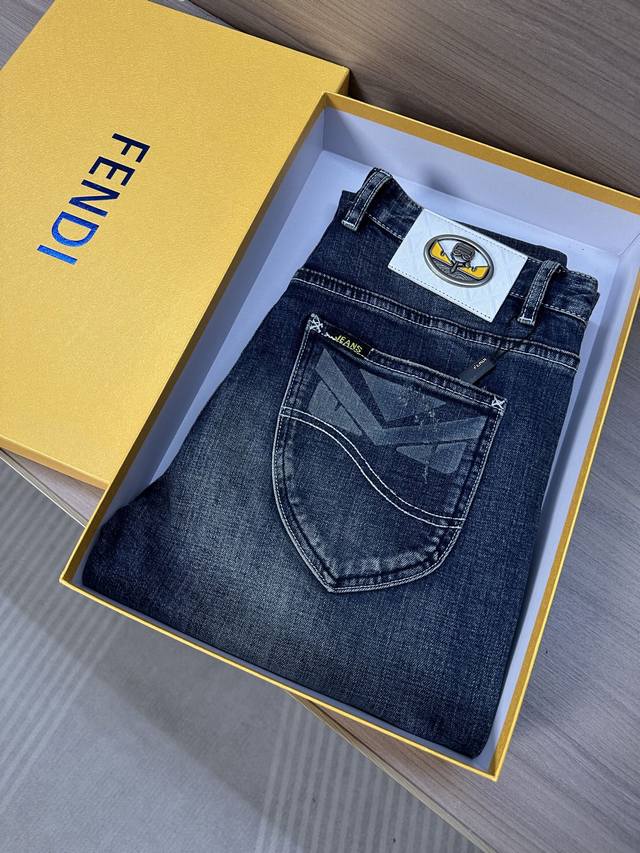 Fd Fenjia 25Ss new spring and summer jeans patch hole craft back pocket brand pr