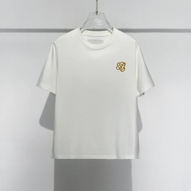 Lv 25Ss Spring and Summer new cotton round neck short-sleeved T-shirt with heavy