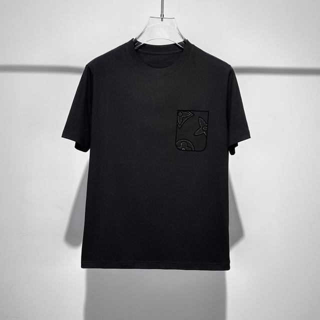 Lou2025 spring and summer new round neck short-sleeved T-shirt customized cotton