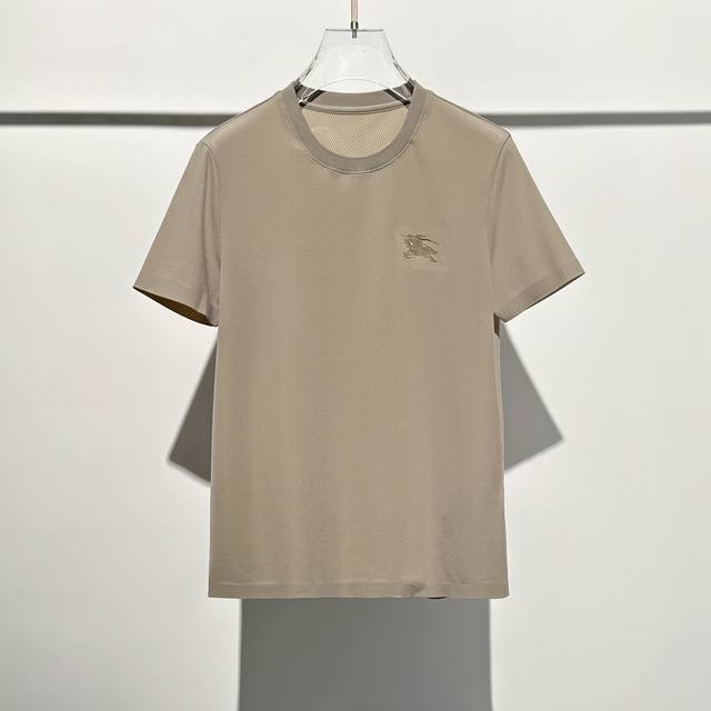 Bu25Ss Spring and Summer new imported breathable mesh cotton round neck short Te