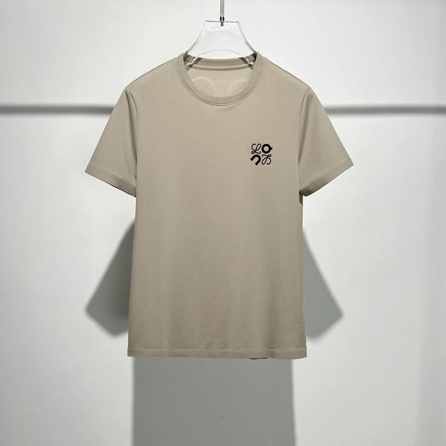 Loe 2025Ss new spring and summer round neck short-sleeved T-shirt, very suitable