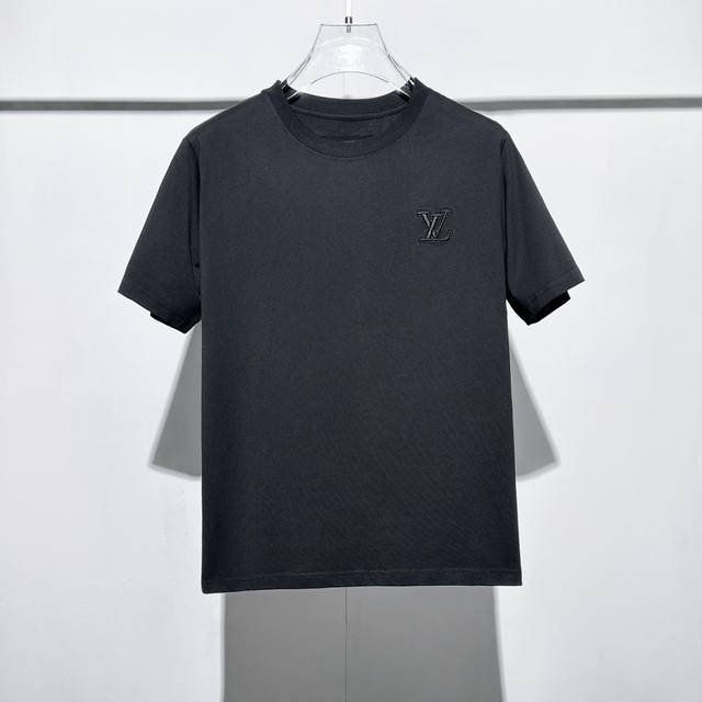 L's 2025 spring and summer new round neck short-sleeved T-shirt, original three-