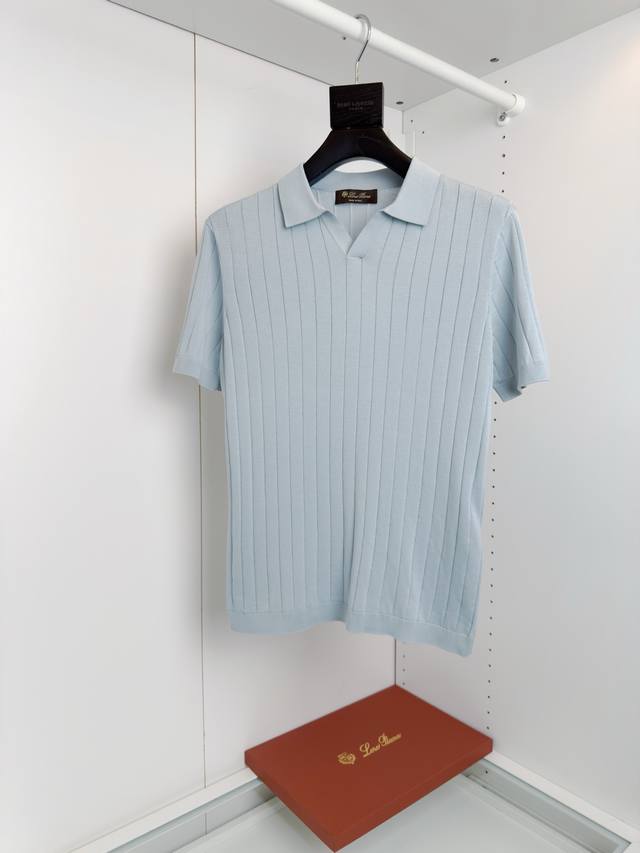 Lo*Ro Pi*Na Nuo U high-end mulberry silk knitted Polo shirt, quality control rec