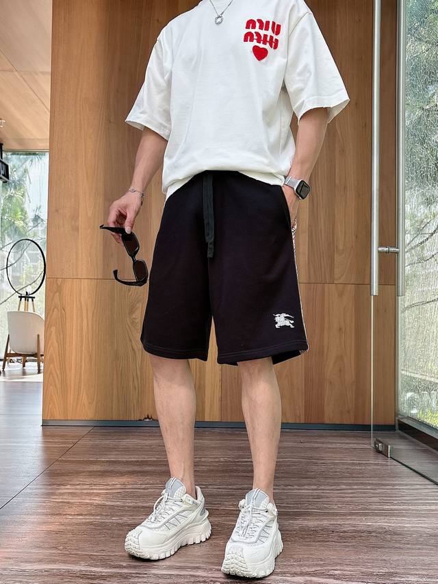Bbr 25Ss new summer casual shorts, high-end custom-made large wool loop cotton 4