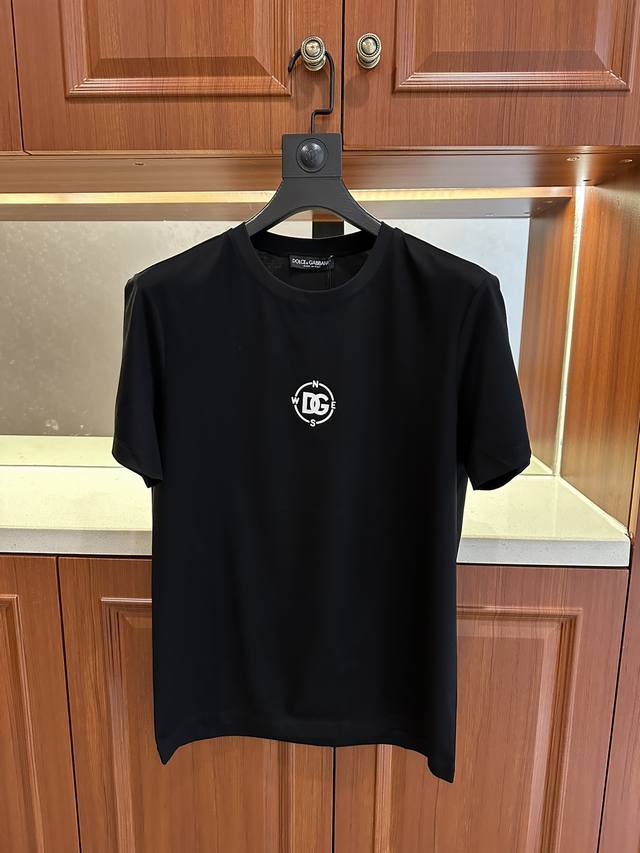 Dujia 2025 new round neck short-sleeved T-shirt. Made of double mercerized fabri