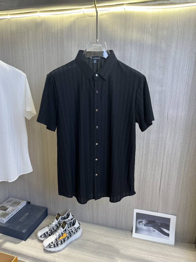Armani 2025 Spring and Summer latest shirt fashion short-sleeved T-shirt, high-e