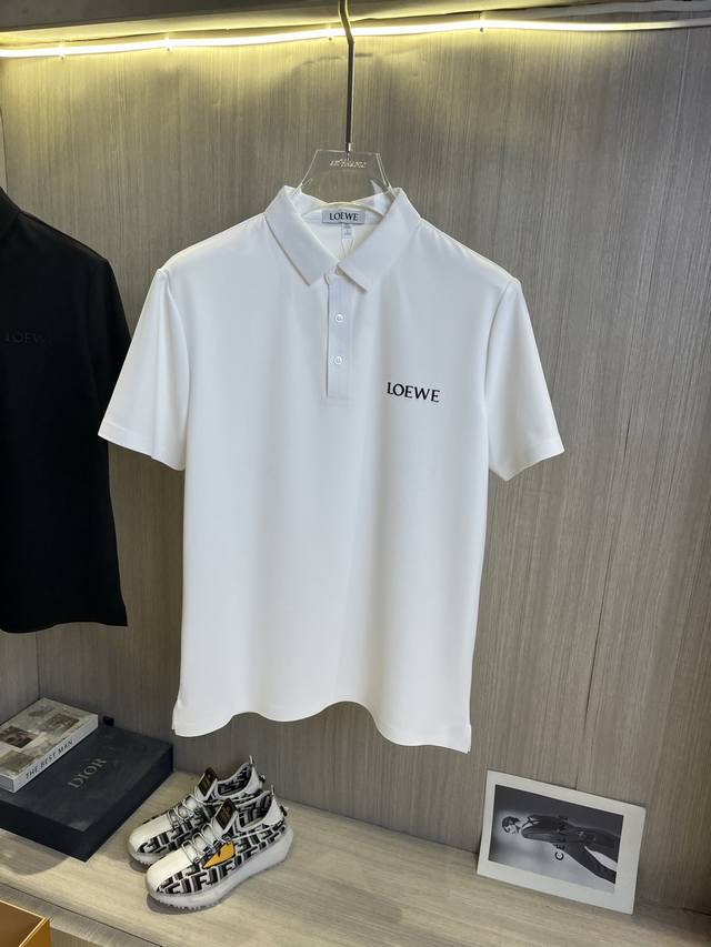 Loewe 2025 Spring and Summer Latest Lapel Fashion Short Sleeve T-shirt, High-end