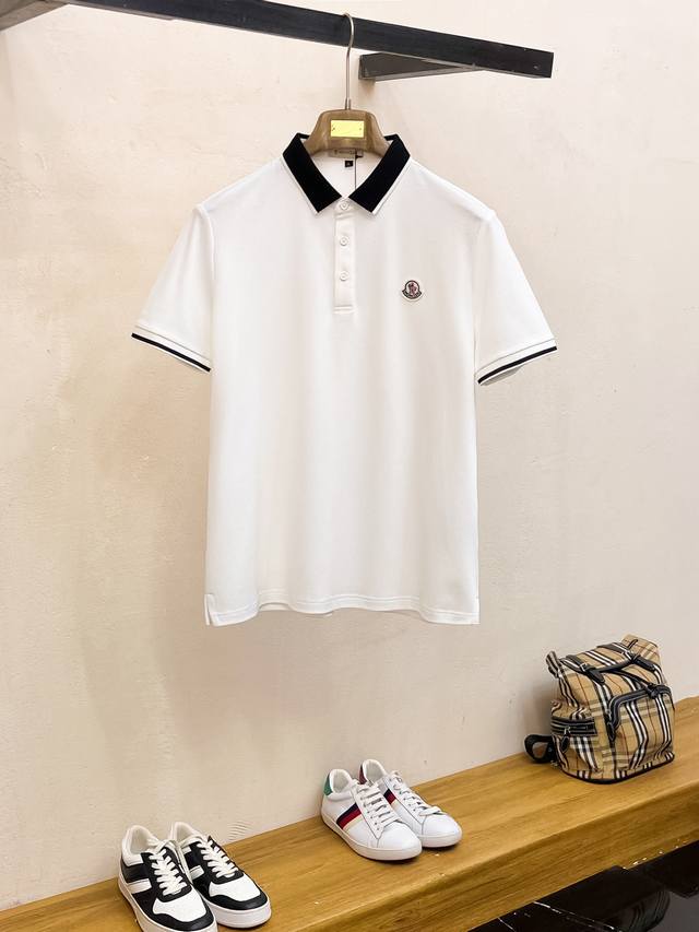 New arrival Moncler 2025Ss summer new letter logo men's lapel Polo shirt! Classi