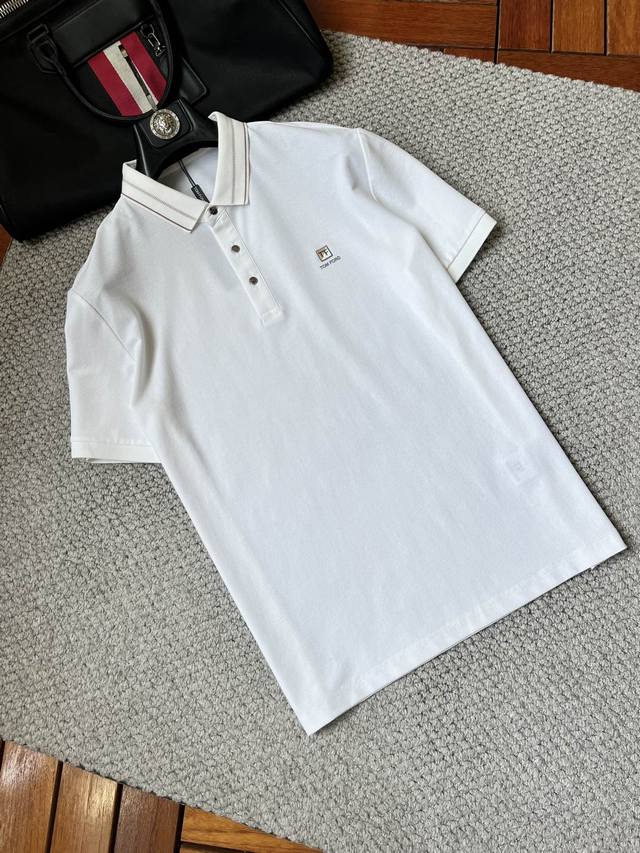 Tf2025 New summer men's lapel Polo shirt, unlocking Italian elegance. The neckli