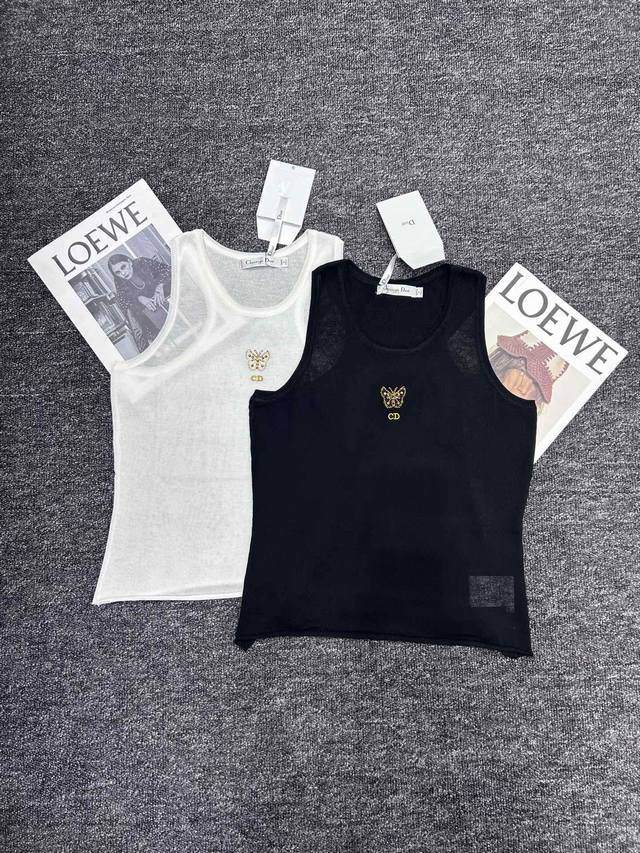 Dior&Dior Cd butterfly diamond embroidered logo, showing your fashion attitude.