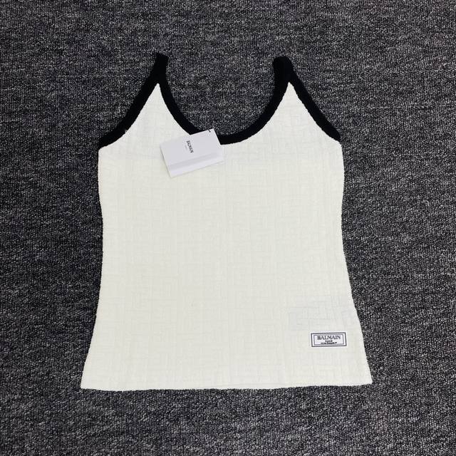 Balmain Balmain women's white logo camisole Sml in stock