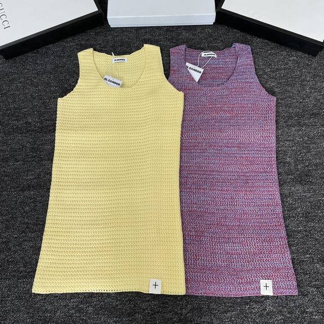 Jil Sander+ new hollow knitted vest dress 2 colors and 3 sizes in stock