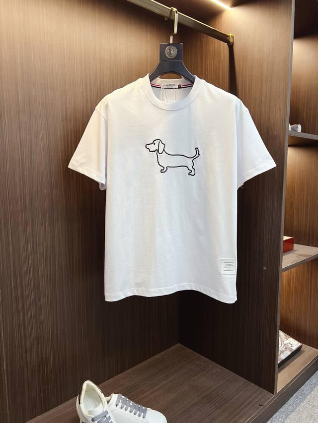 TB 25Ss new classic embroidered short sleeves, celebrity style, made of double y