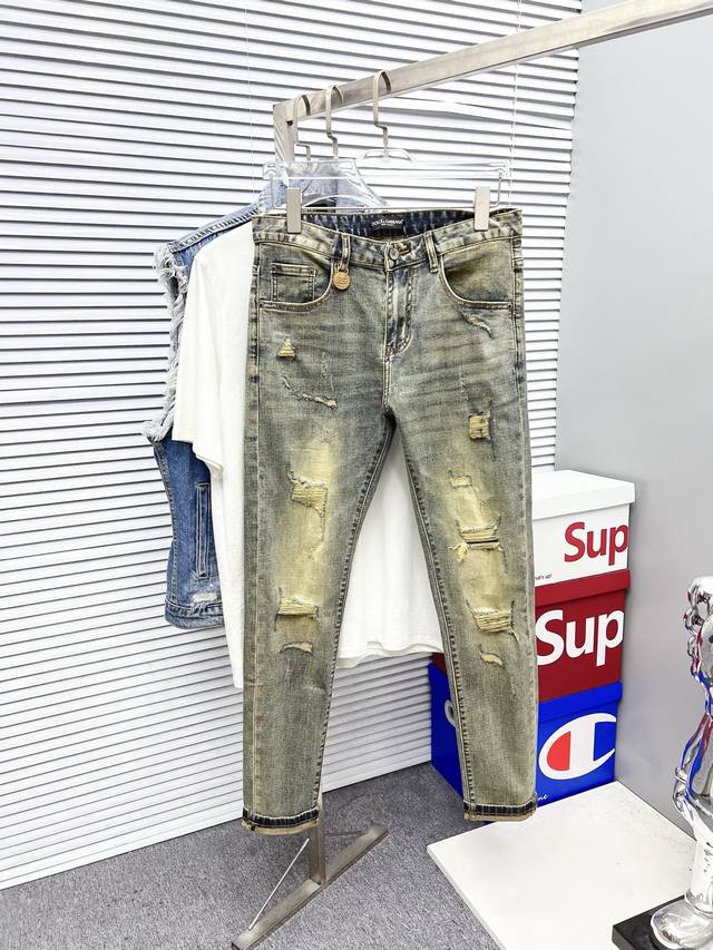 D&G men's denim jeans, official album poster style! High-end imported denim orig