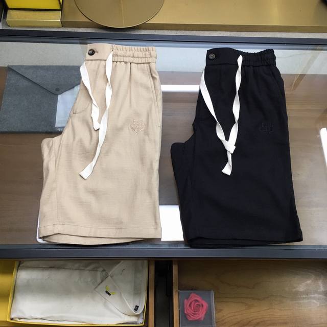 New Lp 2025 summer new men's casual shorts, high-end custom cotton and linen fab