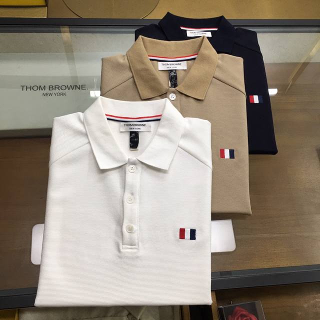 New Polo TB 25 Spring/Summer Ss Four-striped T*B Three-color logo limited editio