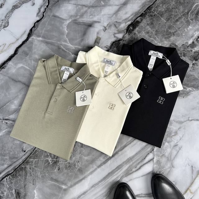 Hermes 2025 Spring and Summer counter new high-end elegant men's custom-made top
