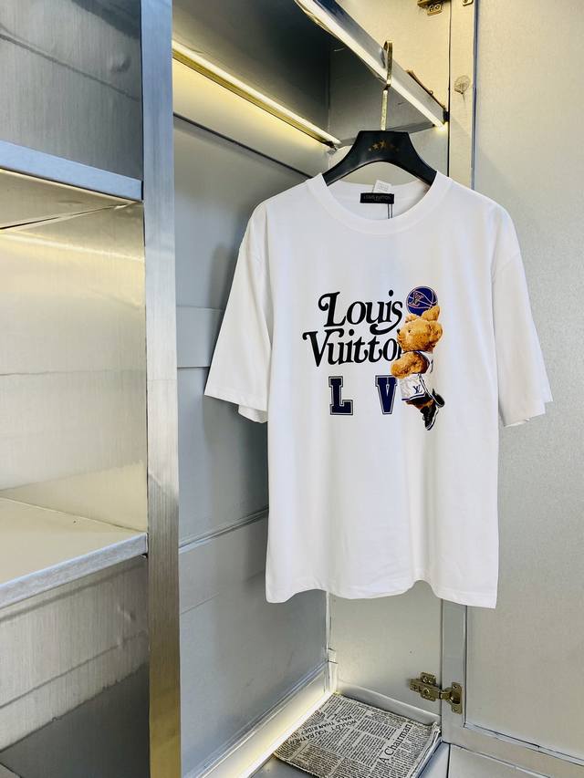 Can wear 210 kg couple Louis Vuitton Lv original quality 2025 latest round neck