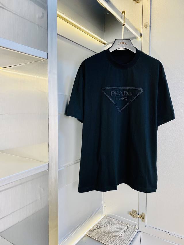 can wear 230 catties Prada original quality 2025 latest men's short-sleeved T-sh