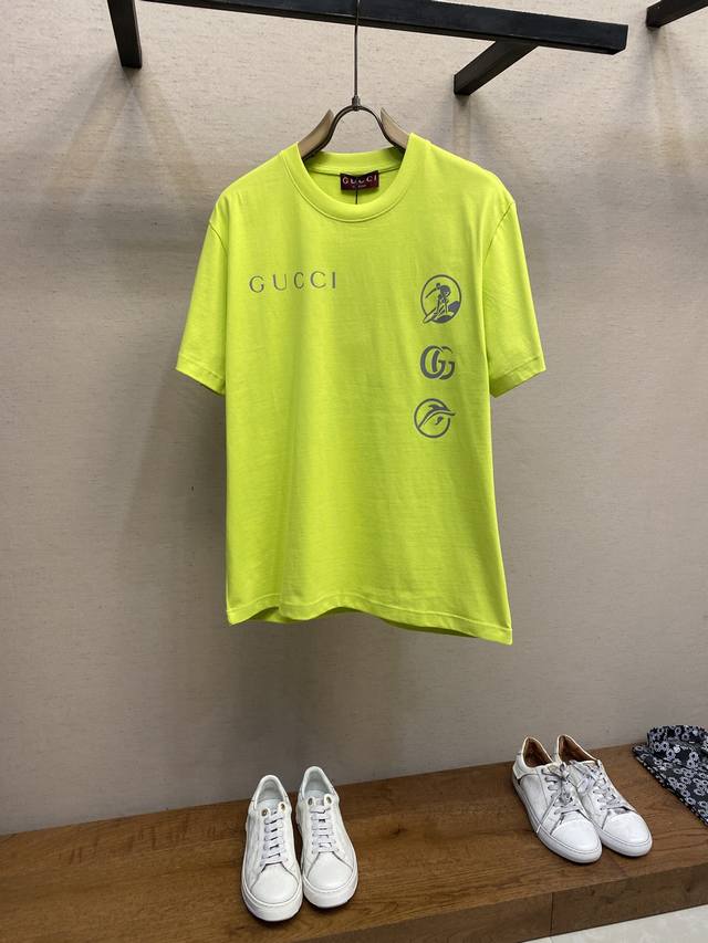 Gucci, G*Cci Gucci 2025Fw Spring and Summer This Os loose-fit T-shirt is made of