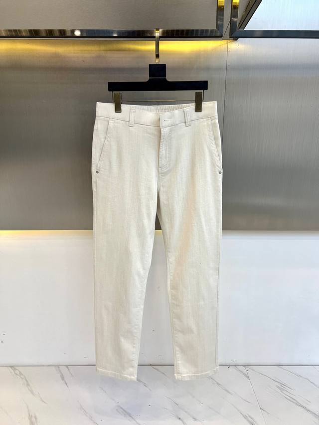 Lowe, 25S spring new elastic drawstring casual jeans, high-end custom fabric 91.