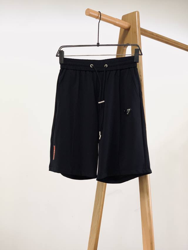 Prada 2025Ss Spring and Summer New Product Fashion shorts, double-layer knitting