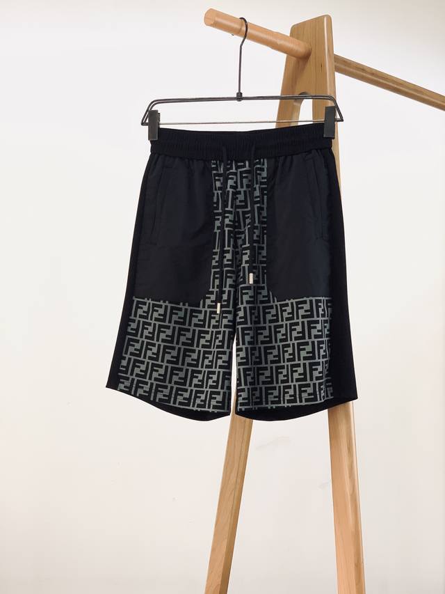 Fendi 2025Ss Spring and Summer New Product Fully printed patchwork fabric shorts
