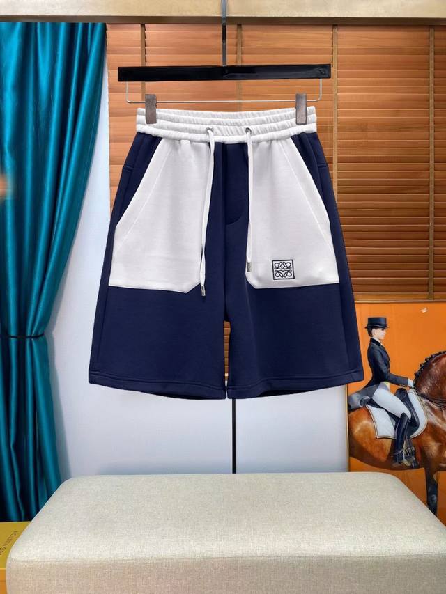 Loewe's three-label 2025 new summer men's casual double-sided shorts, high-end c