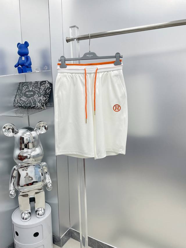 Hers* Hermes 2025 Summer New Letter Logo Shorts D High-end custom breathable fab