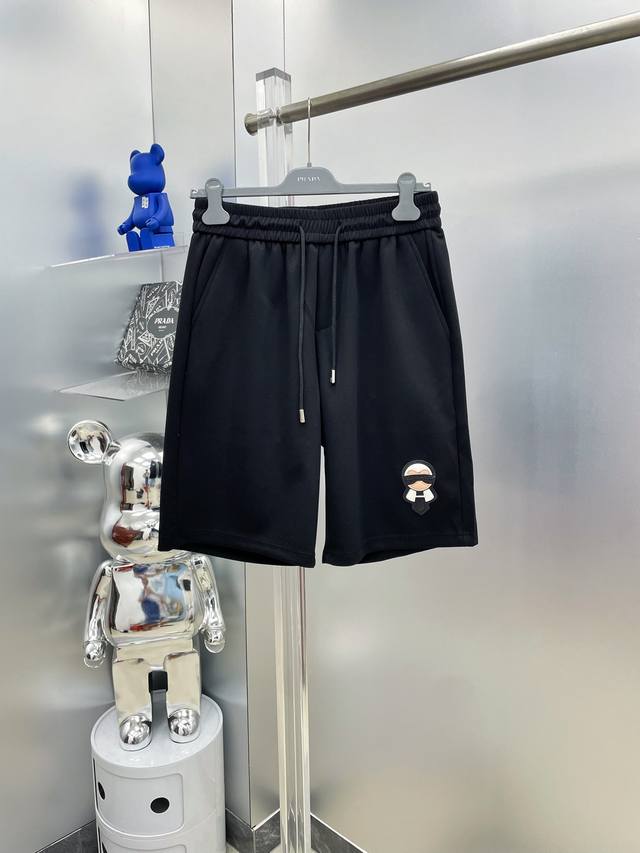 Fen *Fendi 2025 Summer New Lafayette Logo Shorts D High-end custom breathable fa