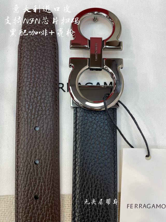 Ferragamo Ferragamo NFC chip scan code model genuine size 3.5Cm Italian original