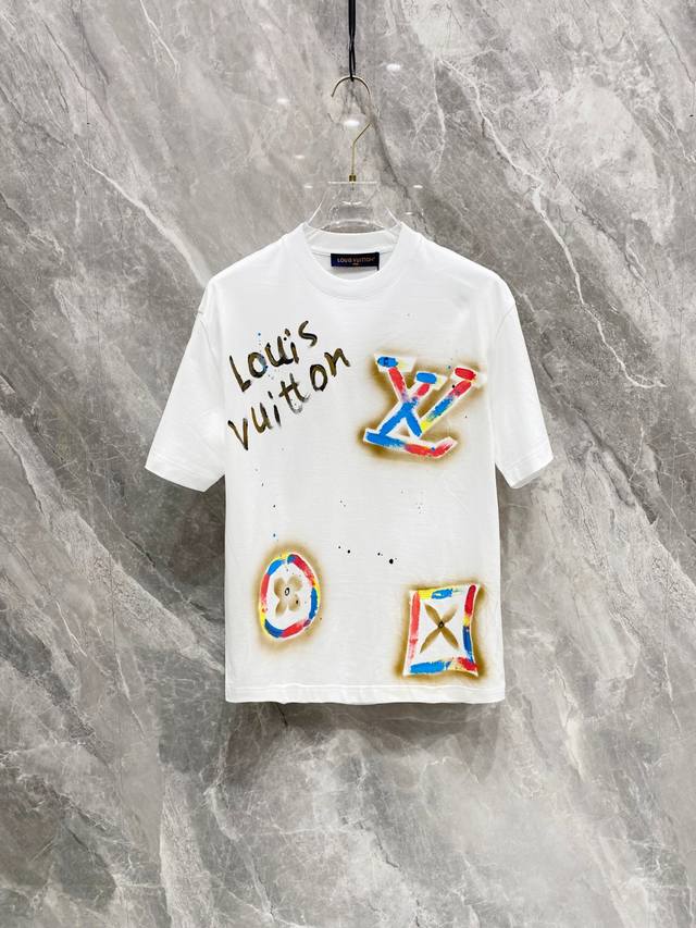 Lv 2025 Spring and Summer New Release Counter Latest Short Sleeve Round Neck T-s
