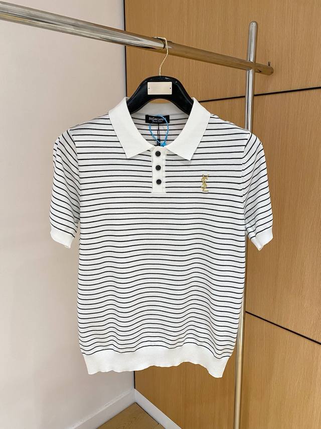 2025 Spring and Summer new knitted Polo short sleeves, imported knitted fabrics,