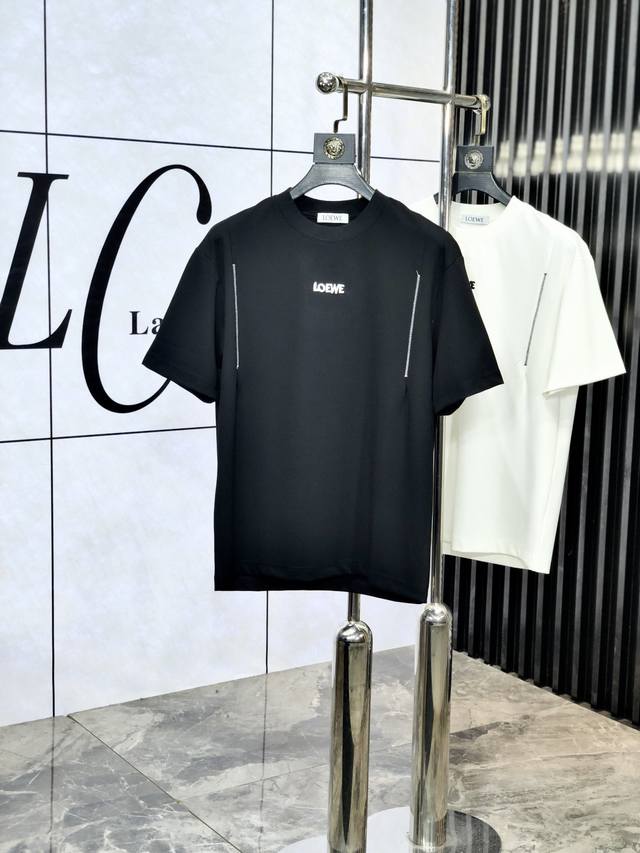 Loewe. 2025 Spring and Summer New Fashion Round Neck Short Sleeve High-end Custo